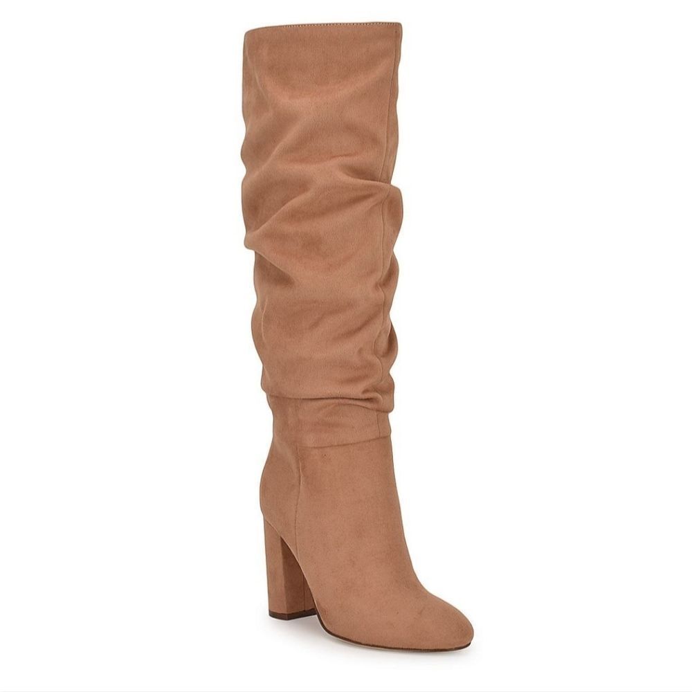 Nine West Magnett Women's Block Heel Slouchy Dress Boots SIZE 7